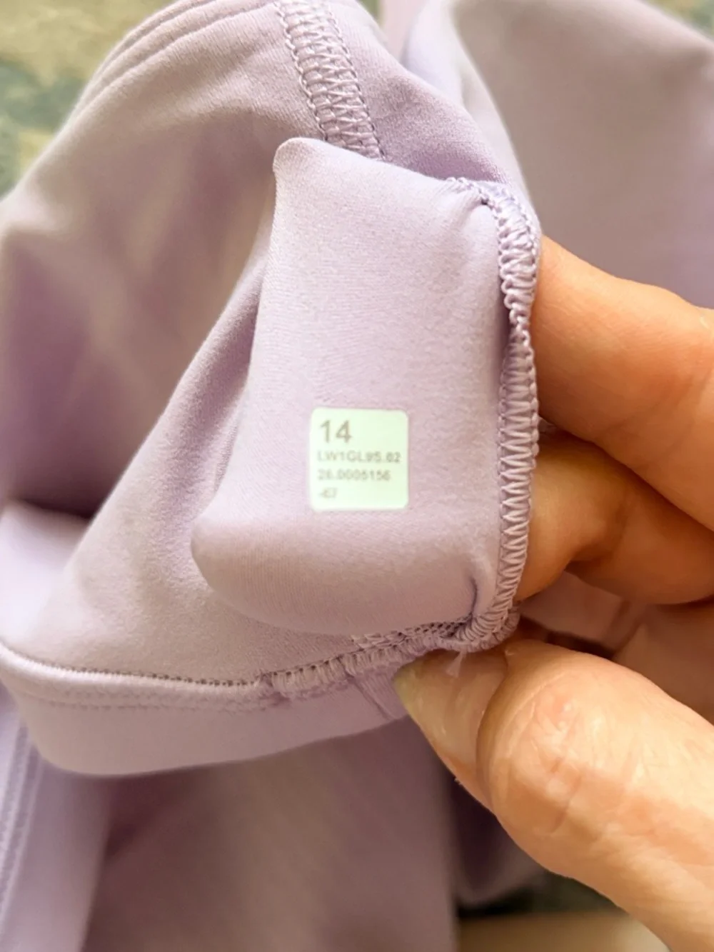 lululemon athletica Pale Pink Lavender Ribbed Scoop Crop Tank with ruffled hem
